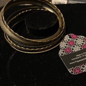 Paparazzi Gold Tone Bracelet Set